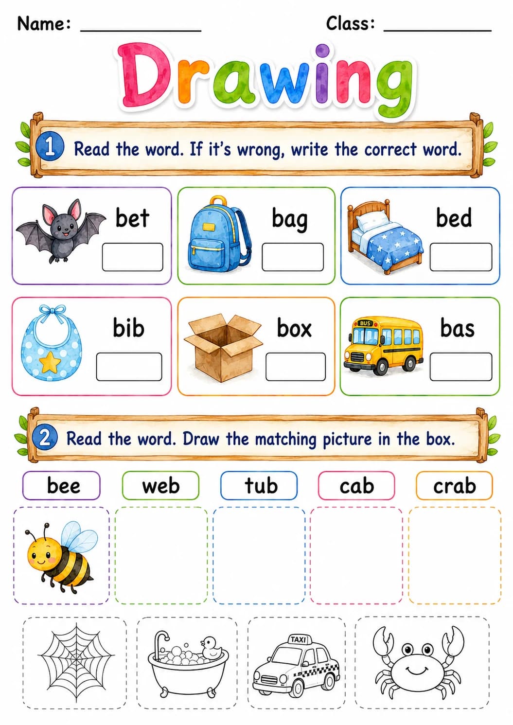 Letter B Phonics Worksheets Pack page 5 printable worksheet preview