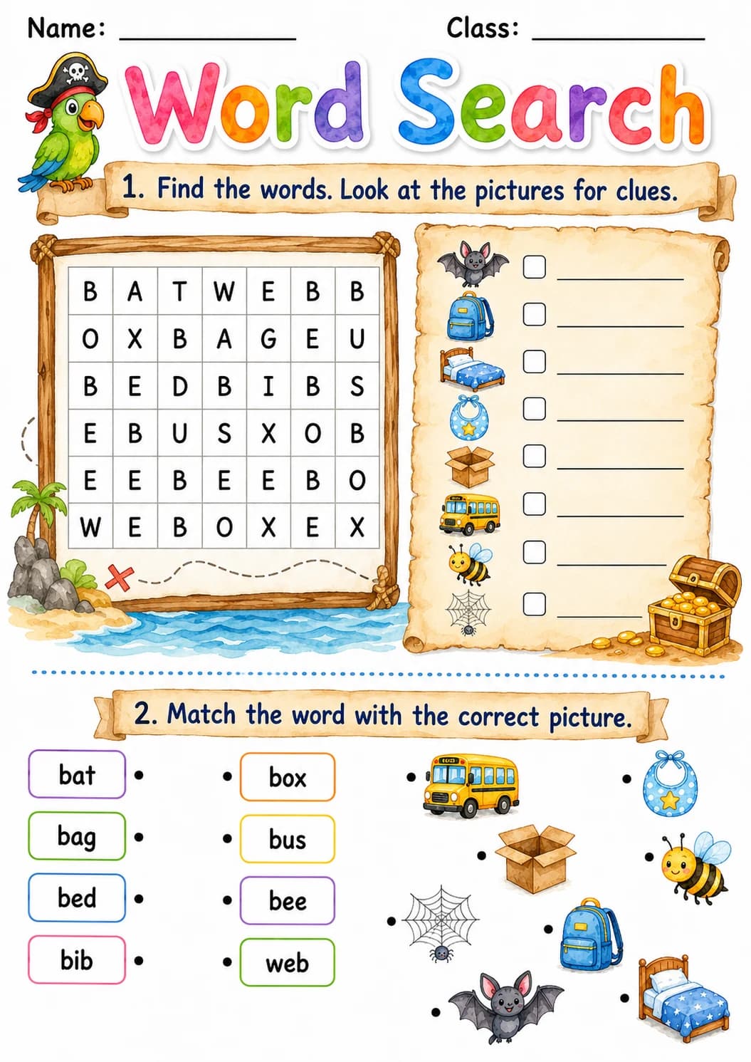Letter B Phonics Worksheets Pack page 10 printable worksheet preview