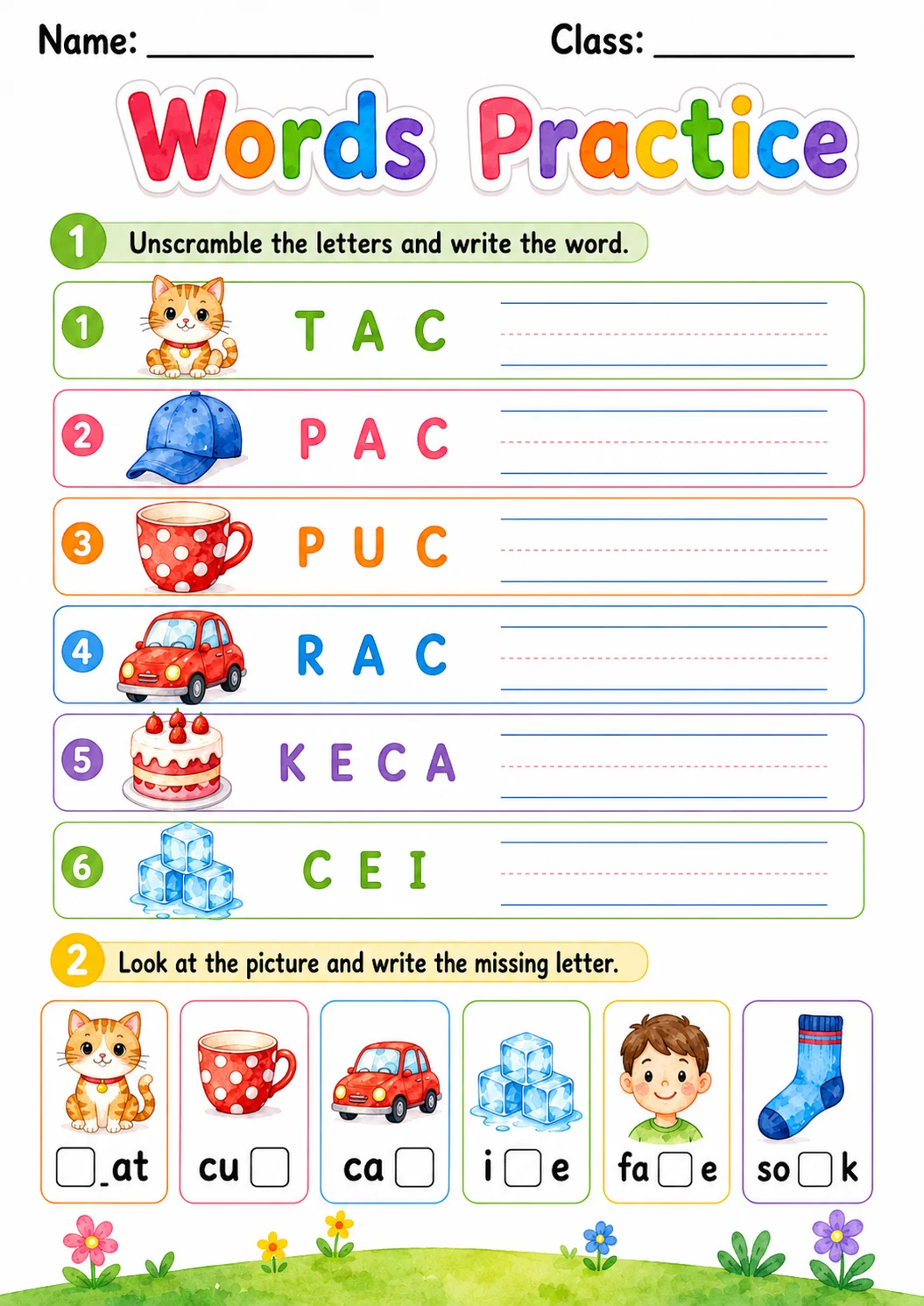 Letter C Phonics Worksheets Pack page 6 printable worksheet preview