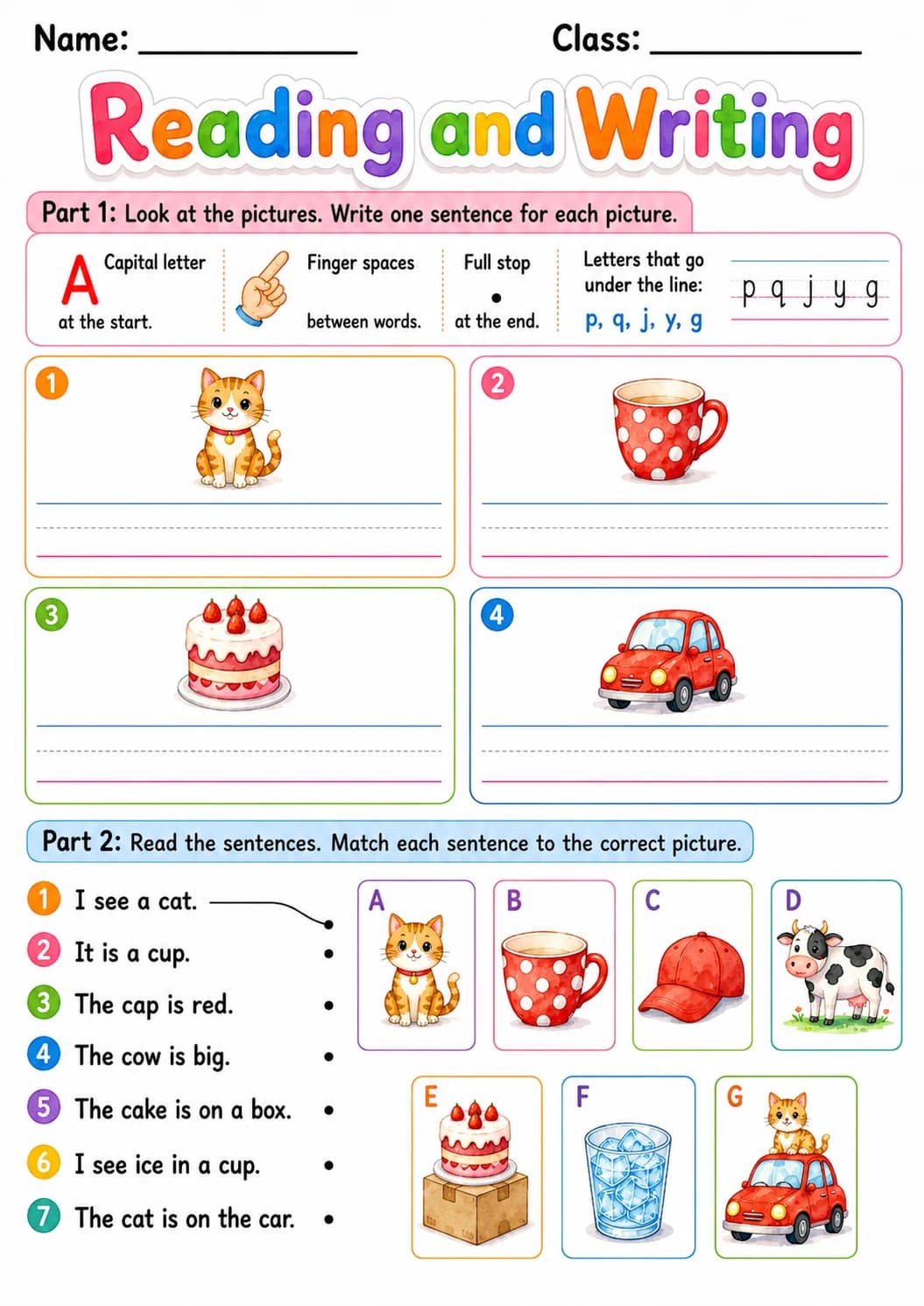 Letter C Phonics Worksheets Pack page 7 printable worksheet preview