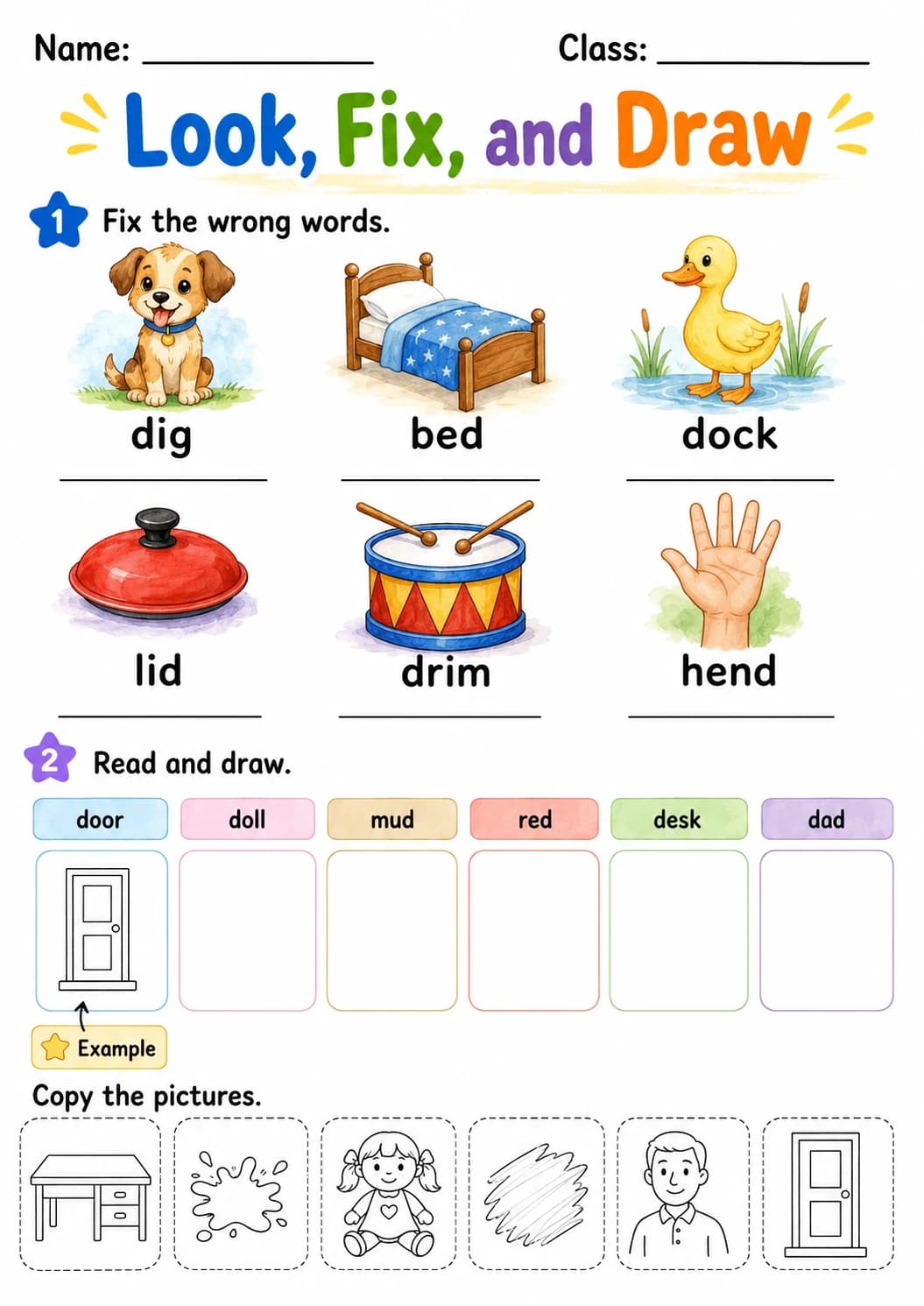 Letter D Phonics Worksheets Pack page 5 printable worksheet preview
