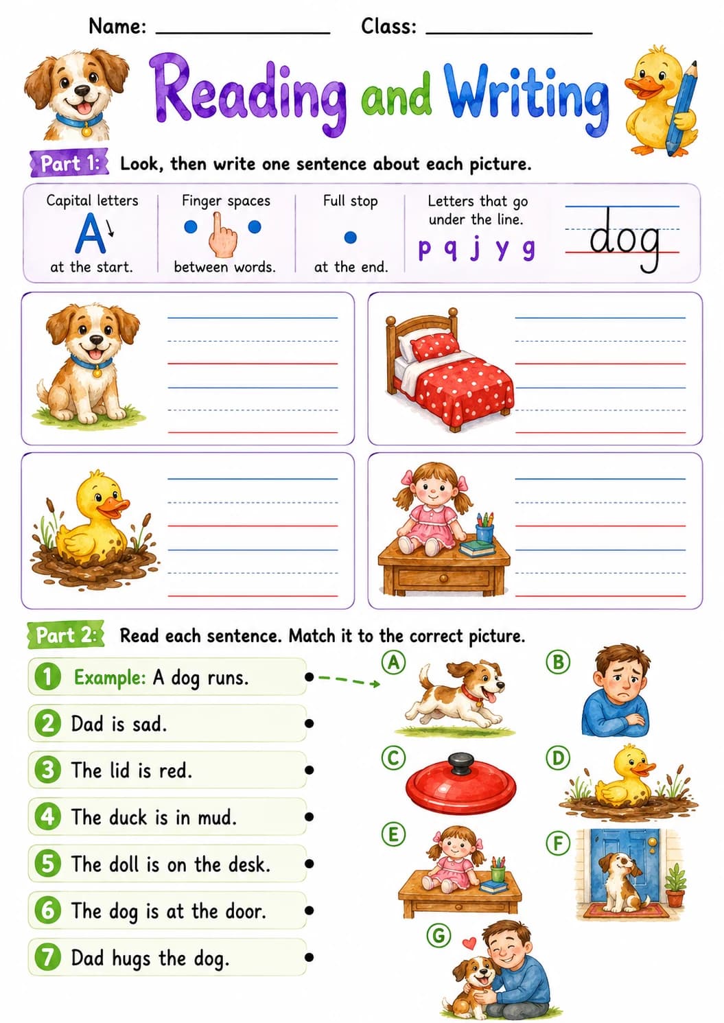 Letter D Phonics Worksheets Pack page 7 printable worksheet preview