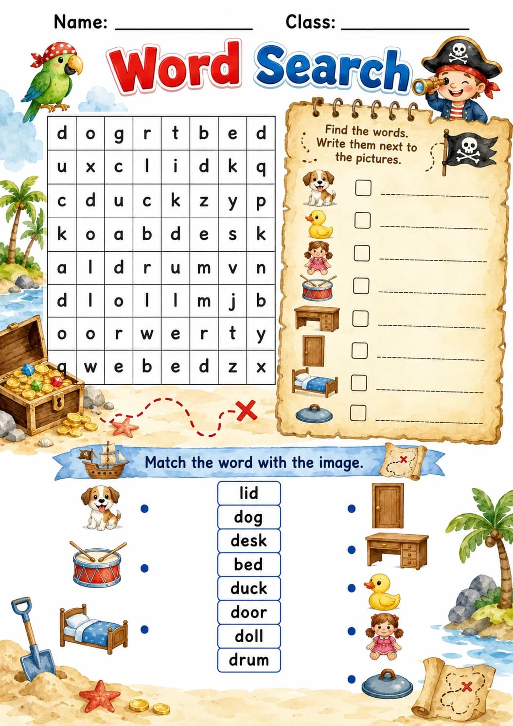 Letter D Phonics Worksheets Pack page 10 printable worksheet preview