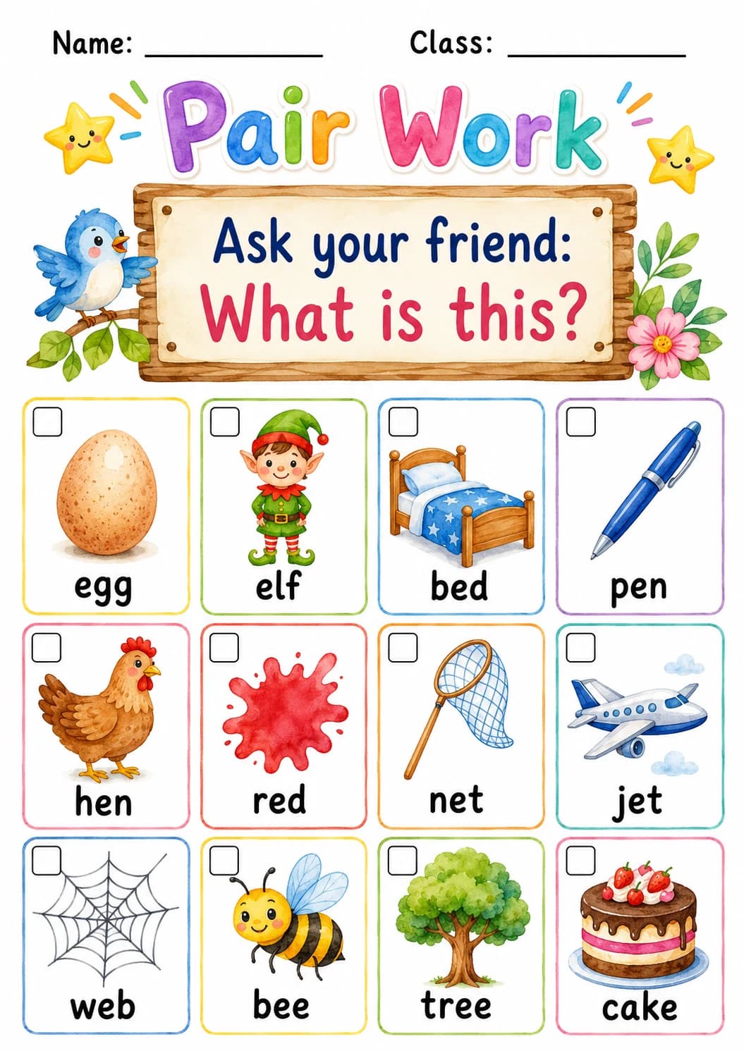 Letter E Phonics Worksheets Pack page 3 printable worksheet preview