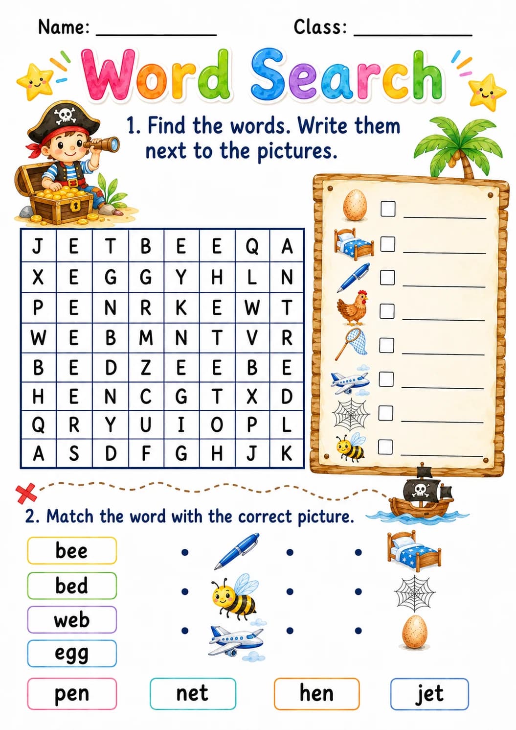Letter E Phonics Worksheets Pack page 10 printable worksheet preview
