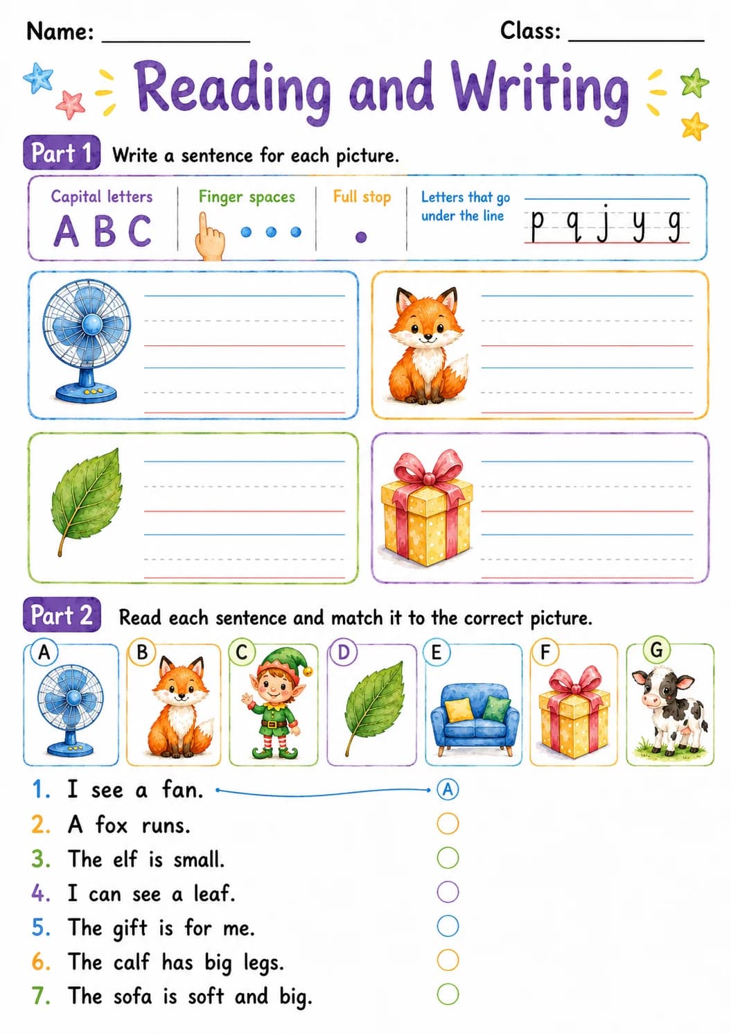 Letter F Phonics Worksheets Pack page 7 printable worksheet preview