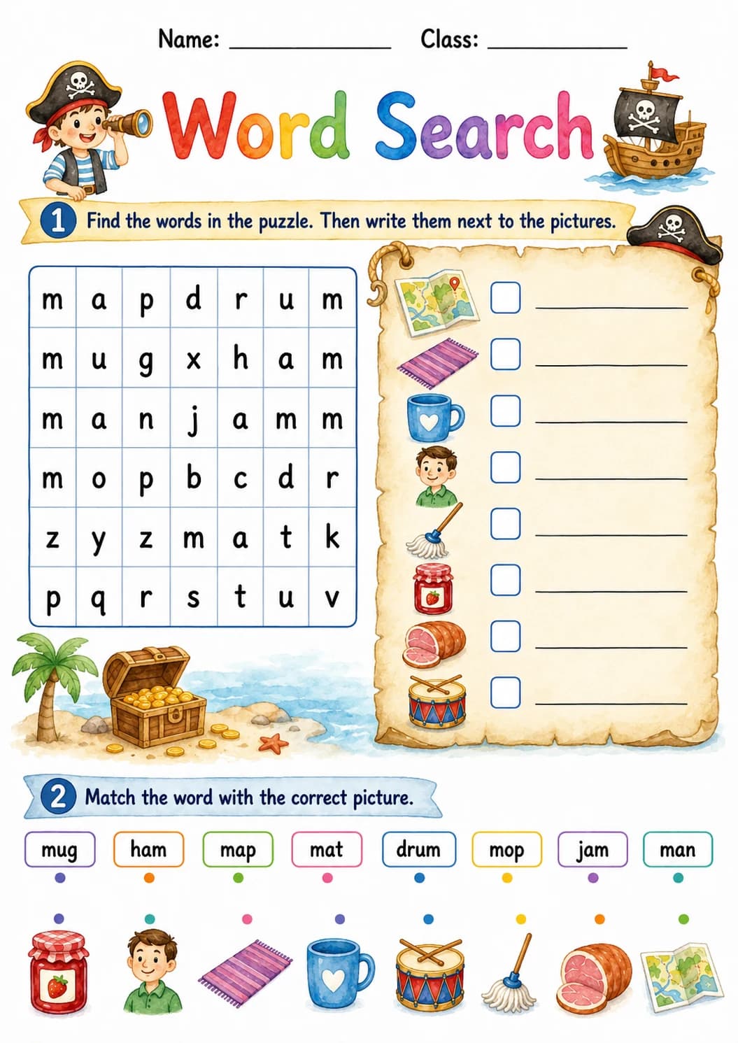 Letter M Phonics Worksheets Pack page 10 printable worksheet preview