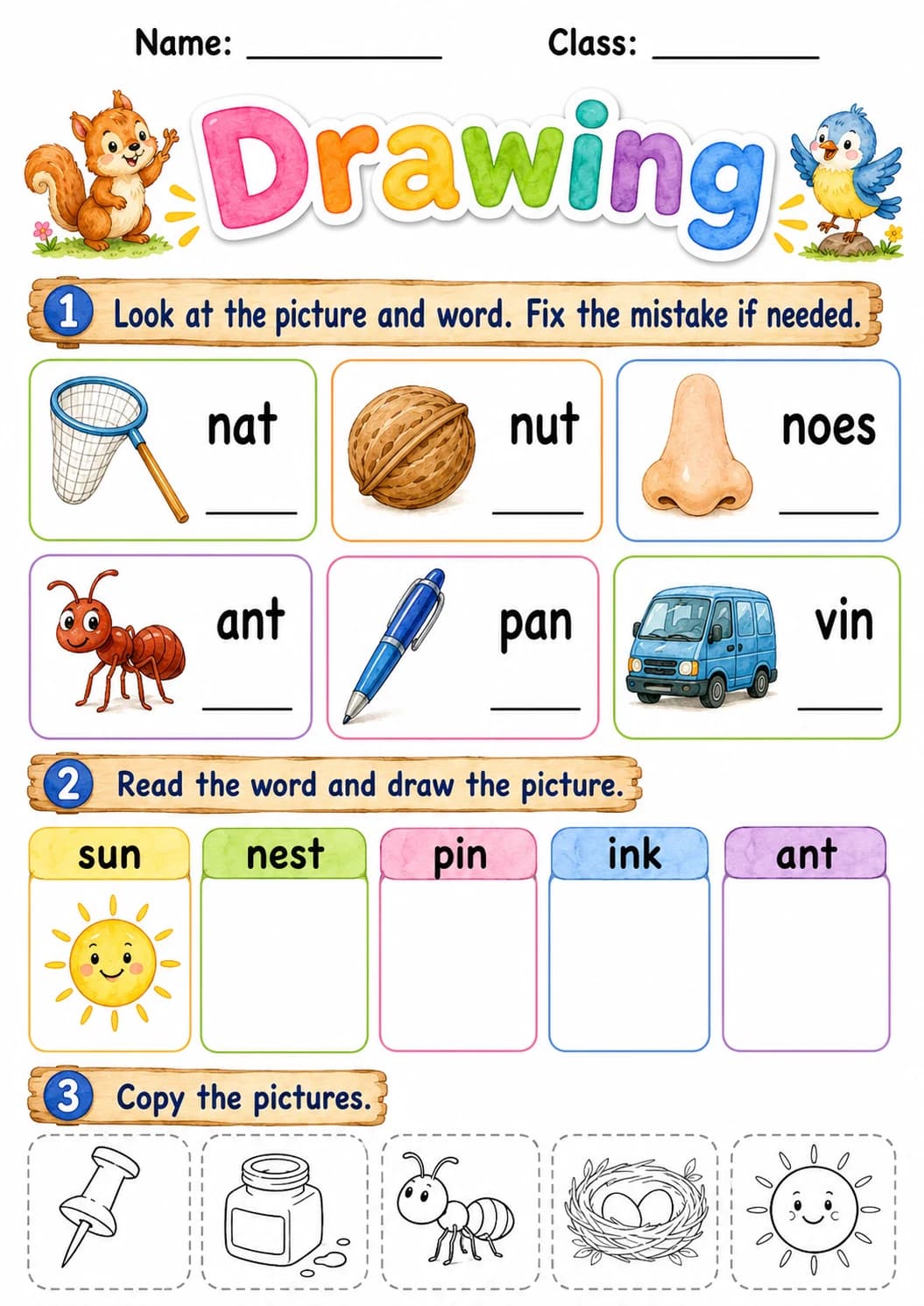 Letter N Phonics Worksheets Pack page 5 printable worksheet preview
