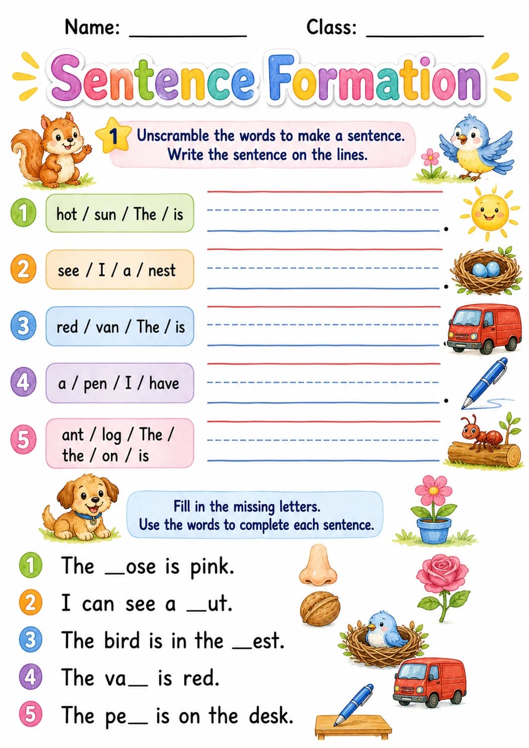 Letter N Phonics Worksheets Pack page 8 printable worksheet preview