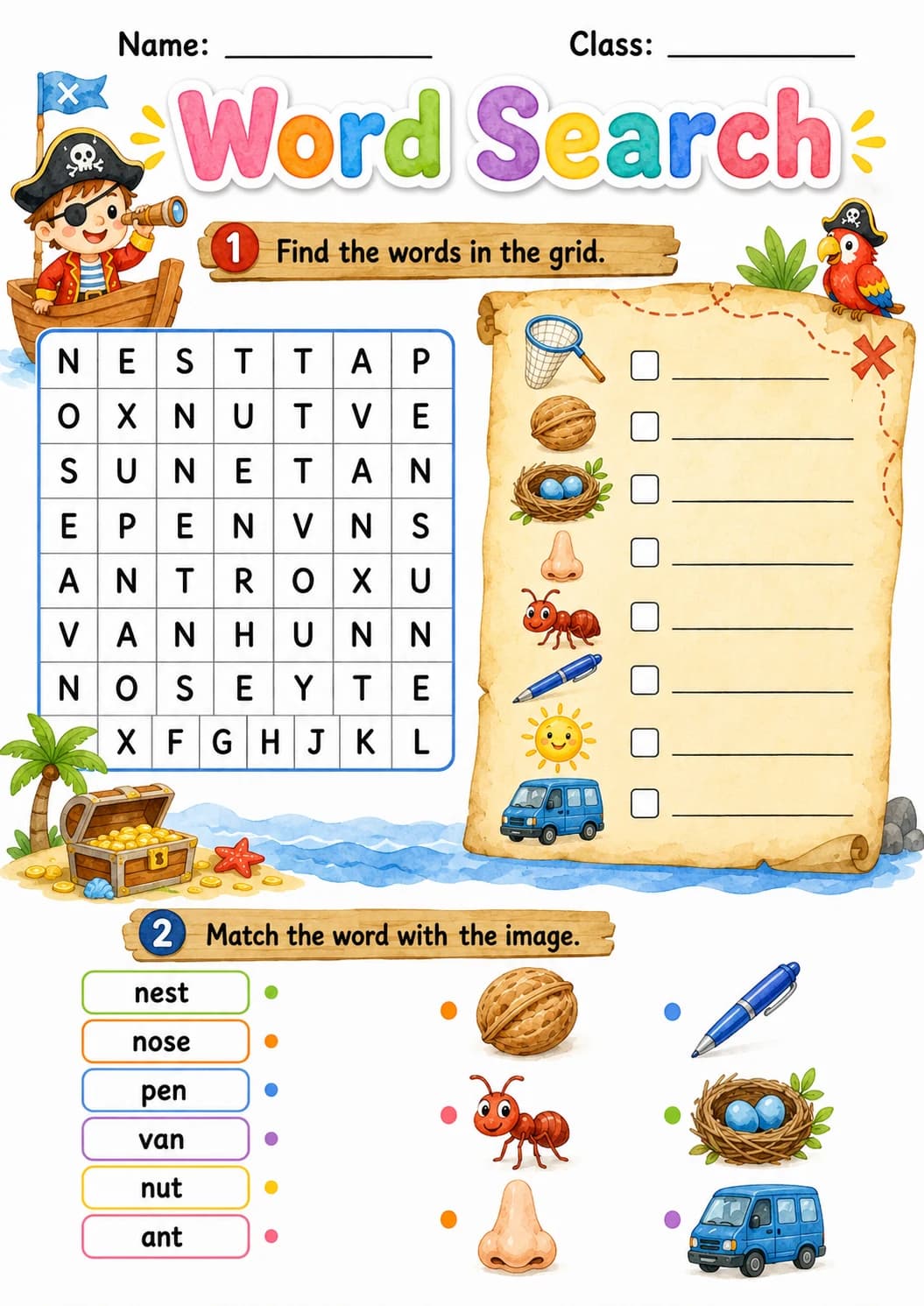 Letter N Phonics Worksheets Pack page 10 printable worksheet preview