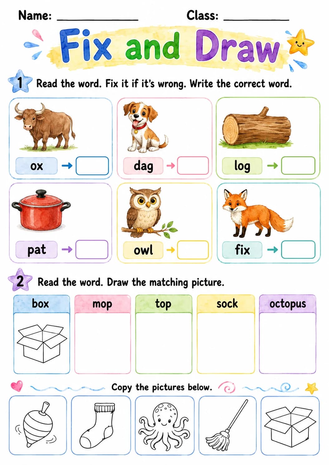 Letter O Phonics Worksheets Pack page 5 printable worksheet preview