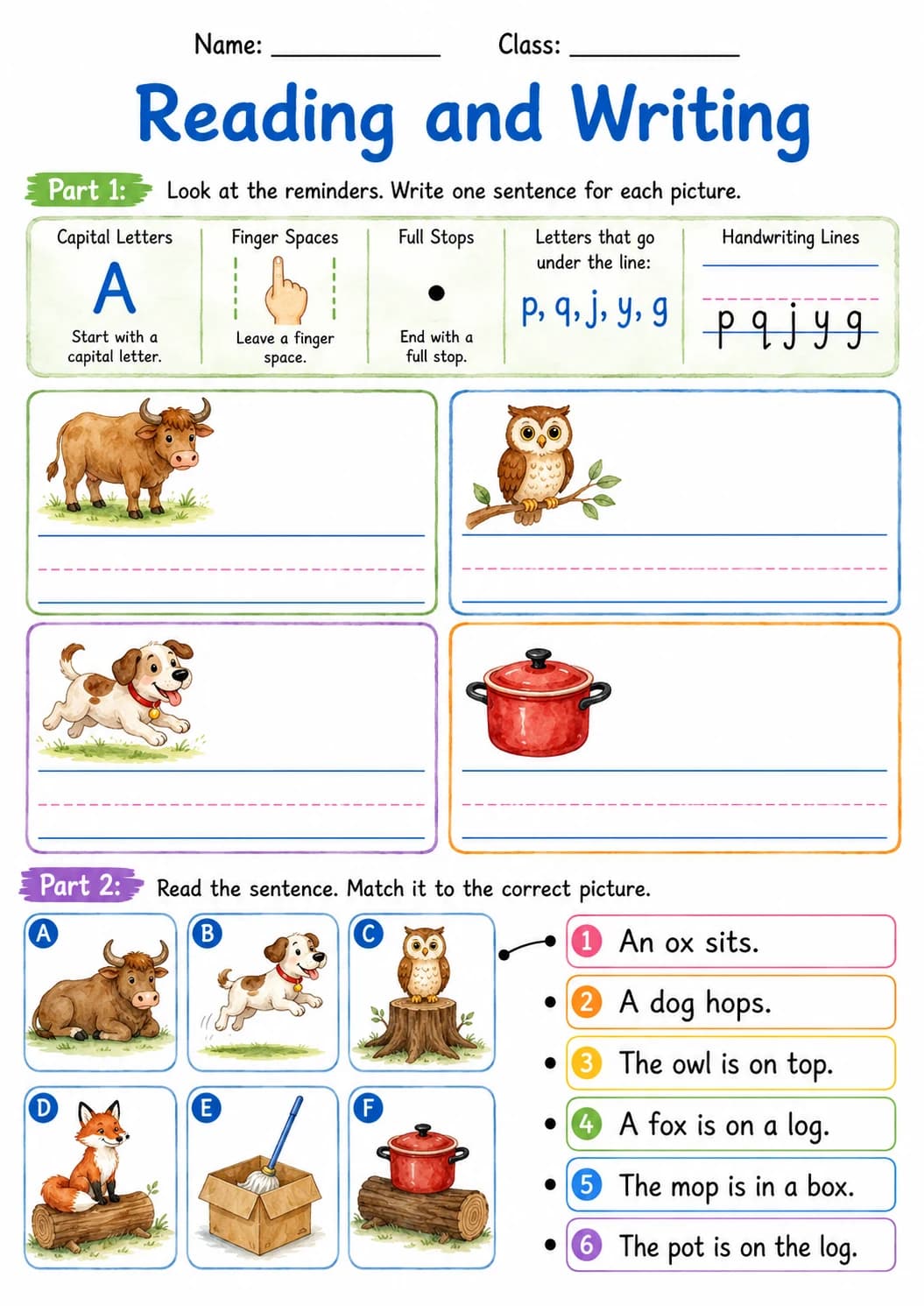 Letter O Phonics Worksheets Pack page 7 printable worksheet preview