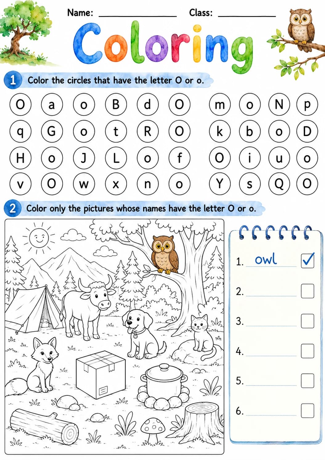 Letter O Phonics Worksheets Pack page 9 printable worksheet preview