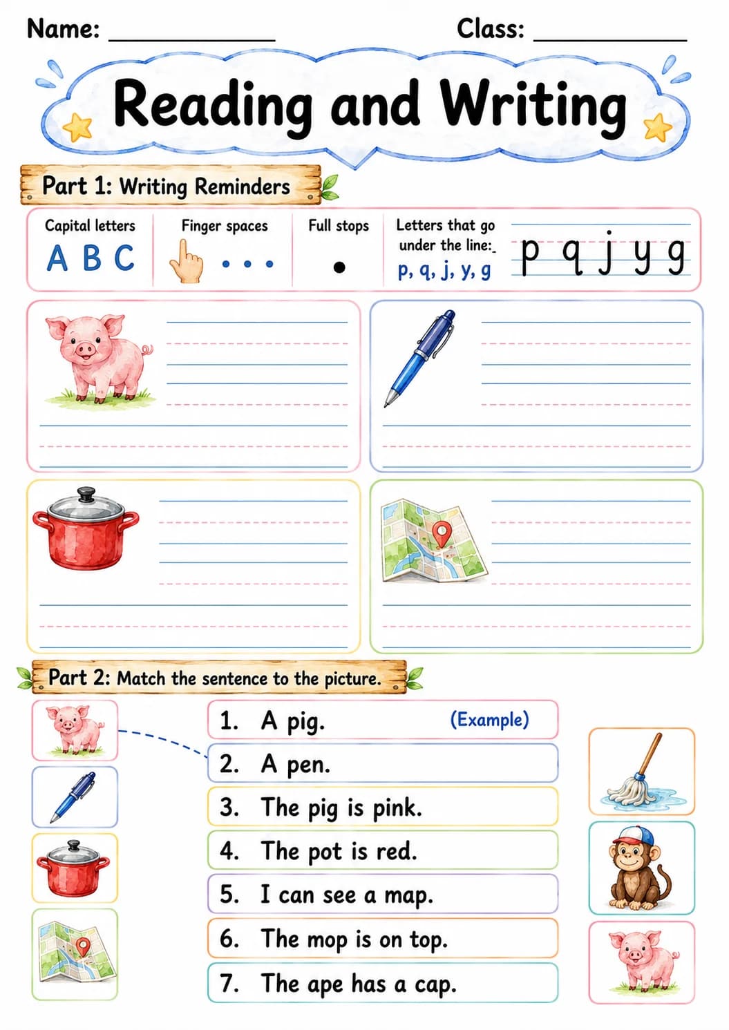 Letter P Phonics Worksheets Pack page 7 printable worksheet preview