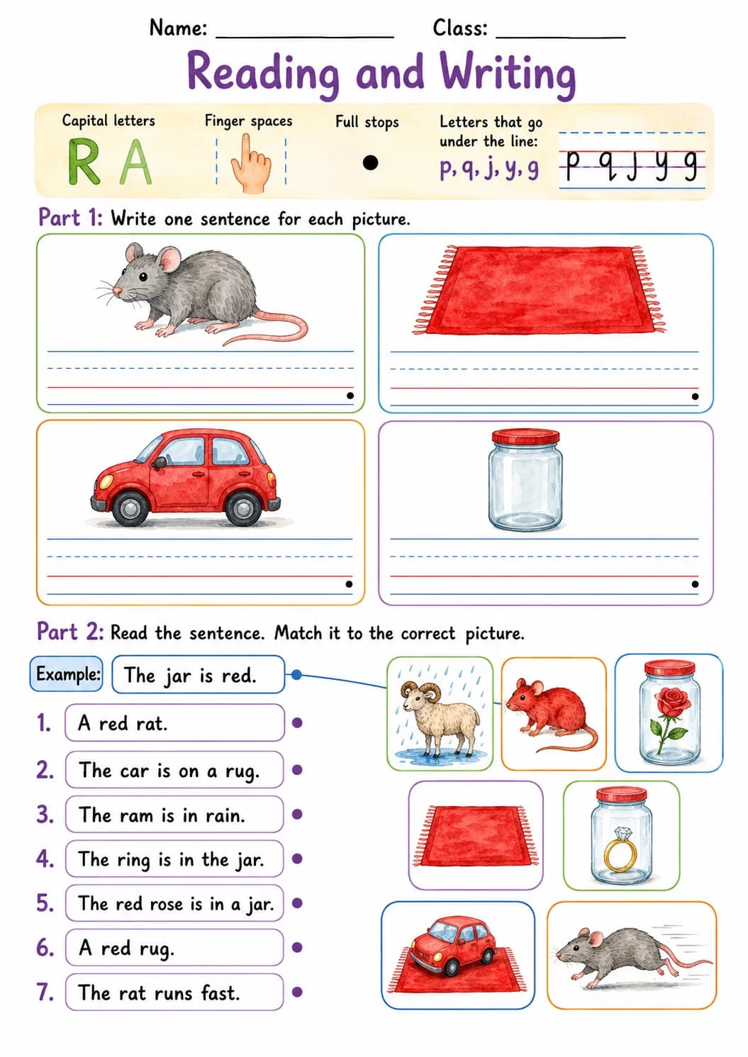 Letter R Phonics Worksheets Pack page 7 printable worksheet preview
