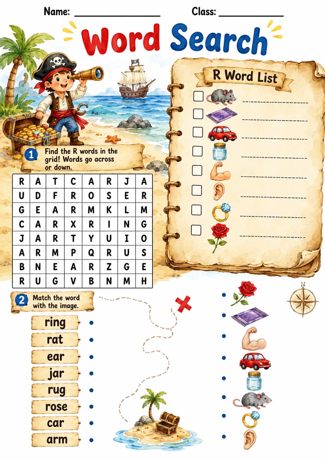 Letter R Phonics Worksheets Pack page 10 printable worksheet preview