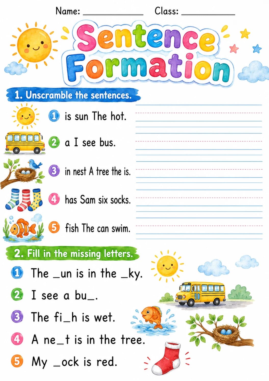 Letter S Phonics Worksheets Pack page 8 printable worksheet preview