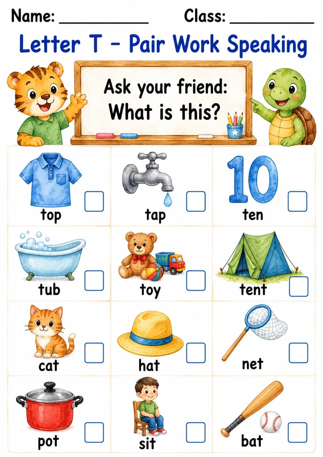 Letter T Phonics Worksheets Pack page 3 printable worksheet preview