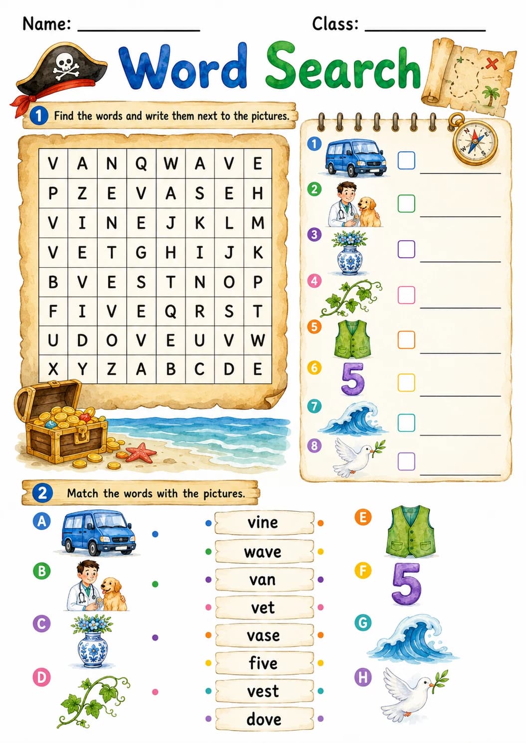 Letter V Phonics Worksheets Pack page 10 printable worksheet preview