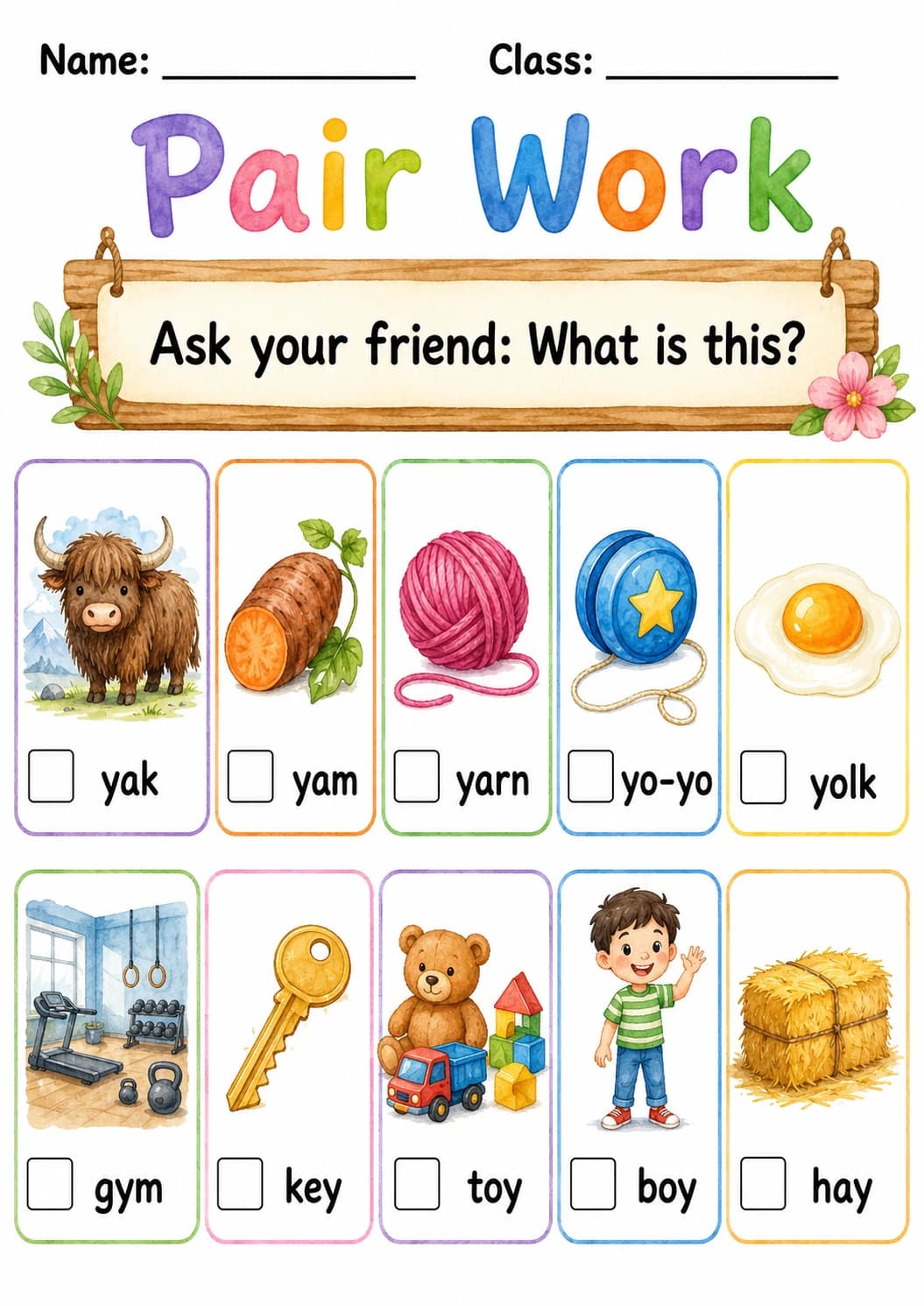 Letter Y Phonics Worksheets Pack page 3 printable worksheet preview