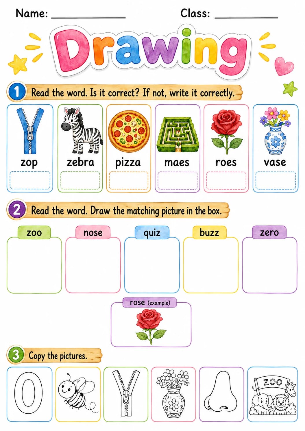 Letter Z Phonics Worksheets Pack page 5 printable worksheet preview