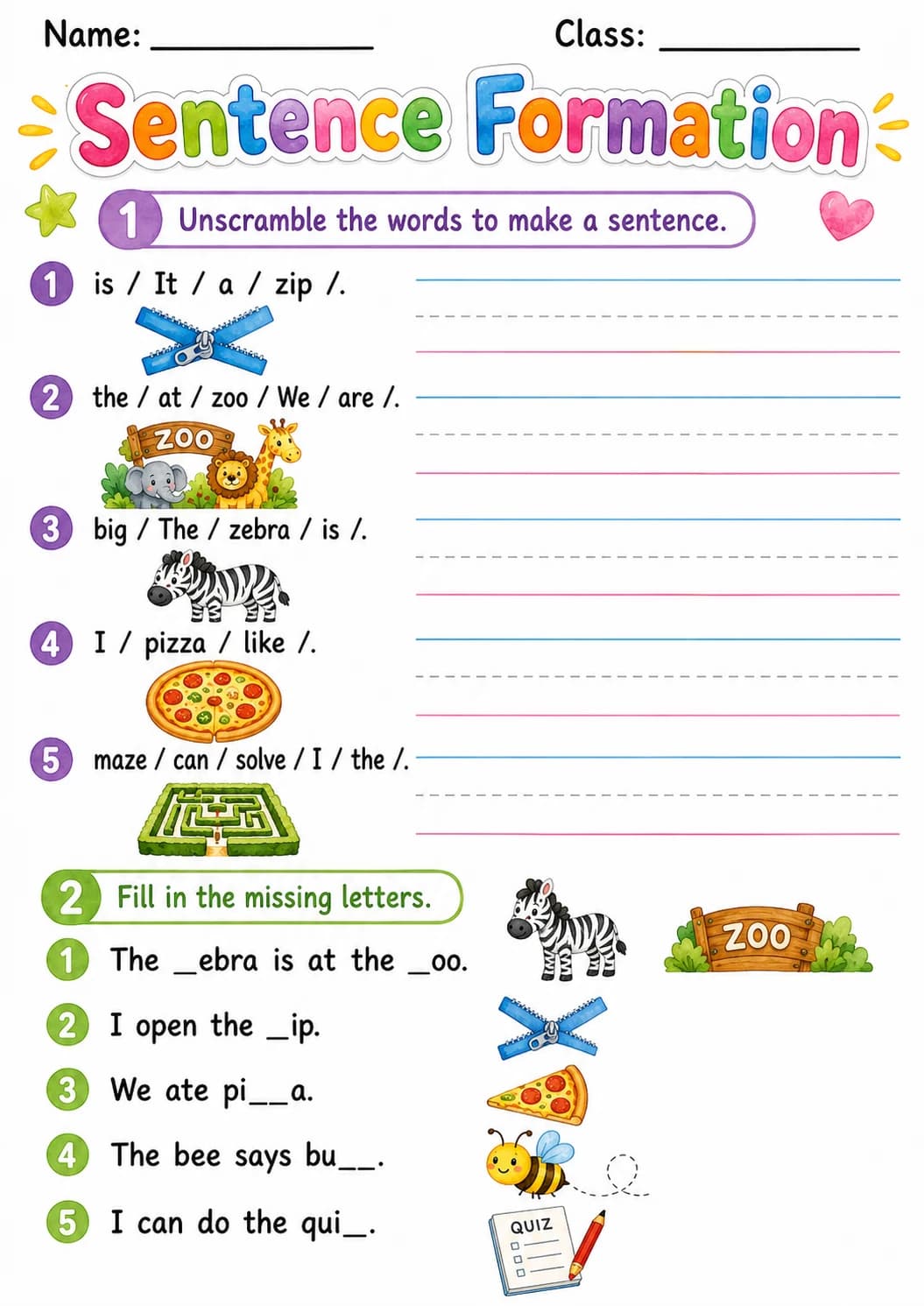 Letter Z Phonics Worksheets Pack page 8 printable worksheet preview