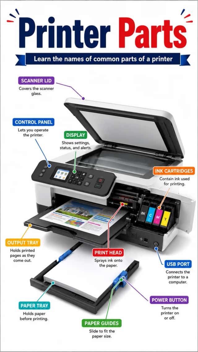 Printer Parts Infographic