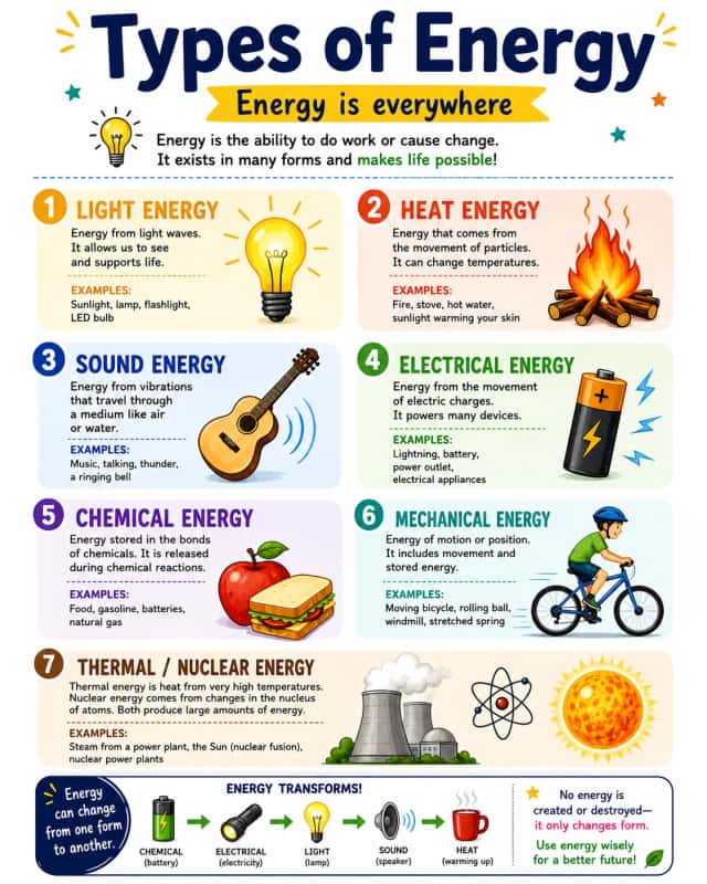 Types of Energy Infographic
