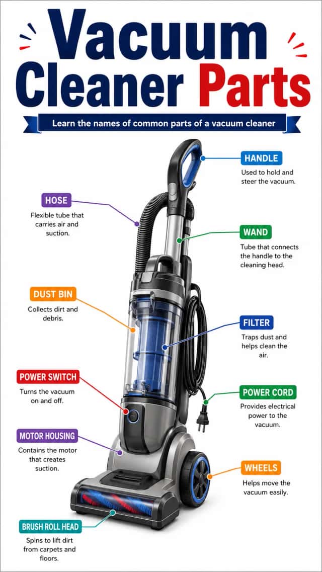 Vacuum Cleaner Parts Infographic