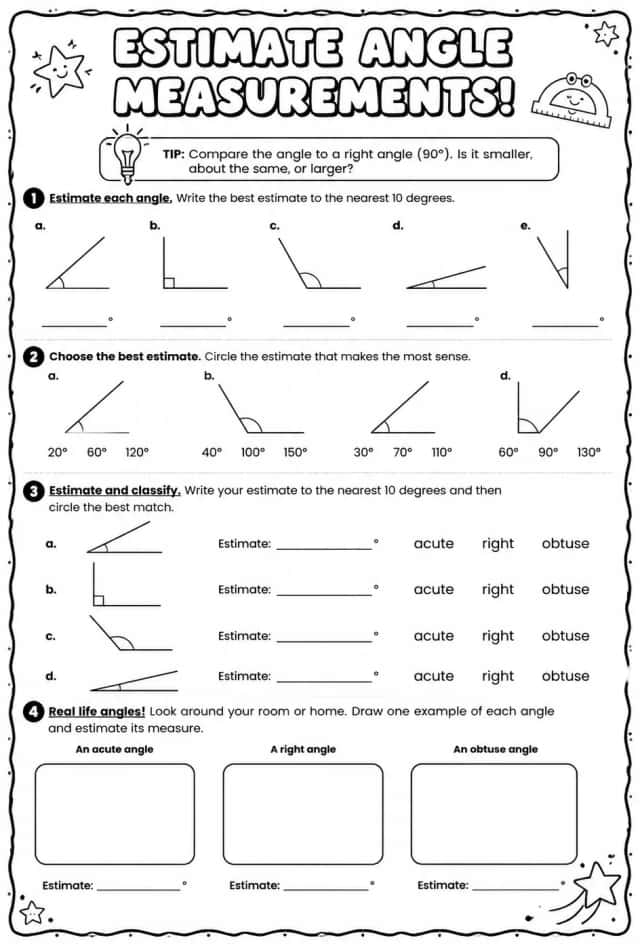 Estimate angle measurements