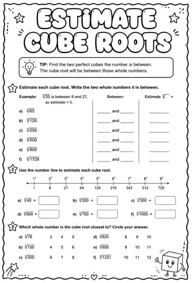 Estimate cube roots