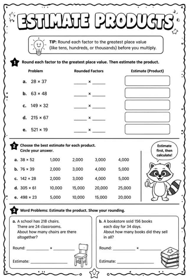 Estimate products
