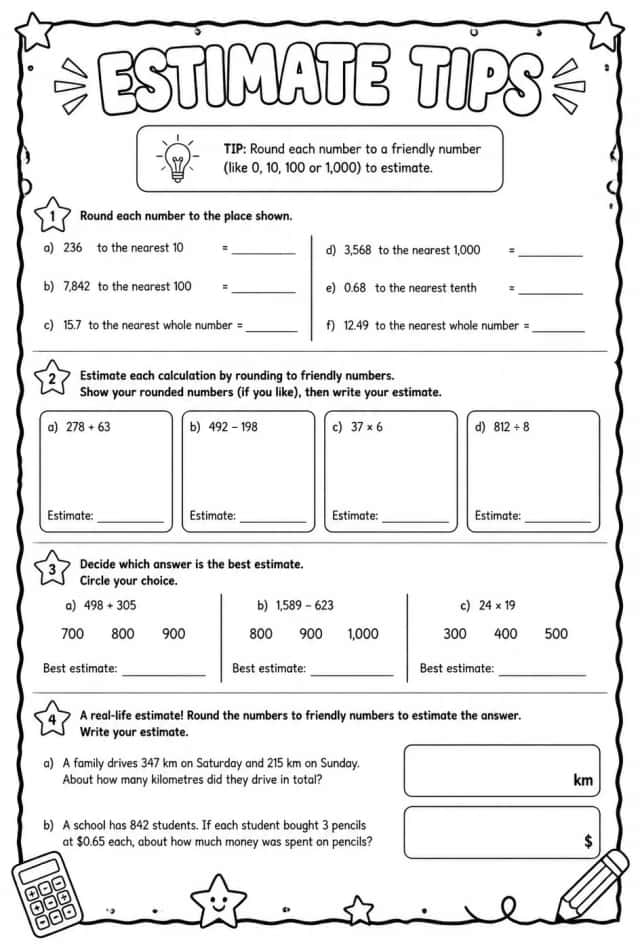Estimate tips