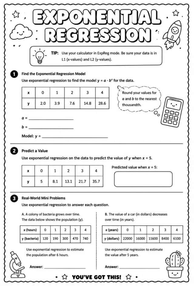 Exponential regression