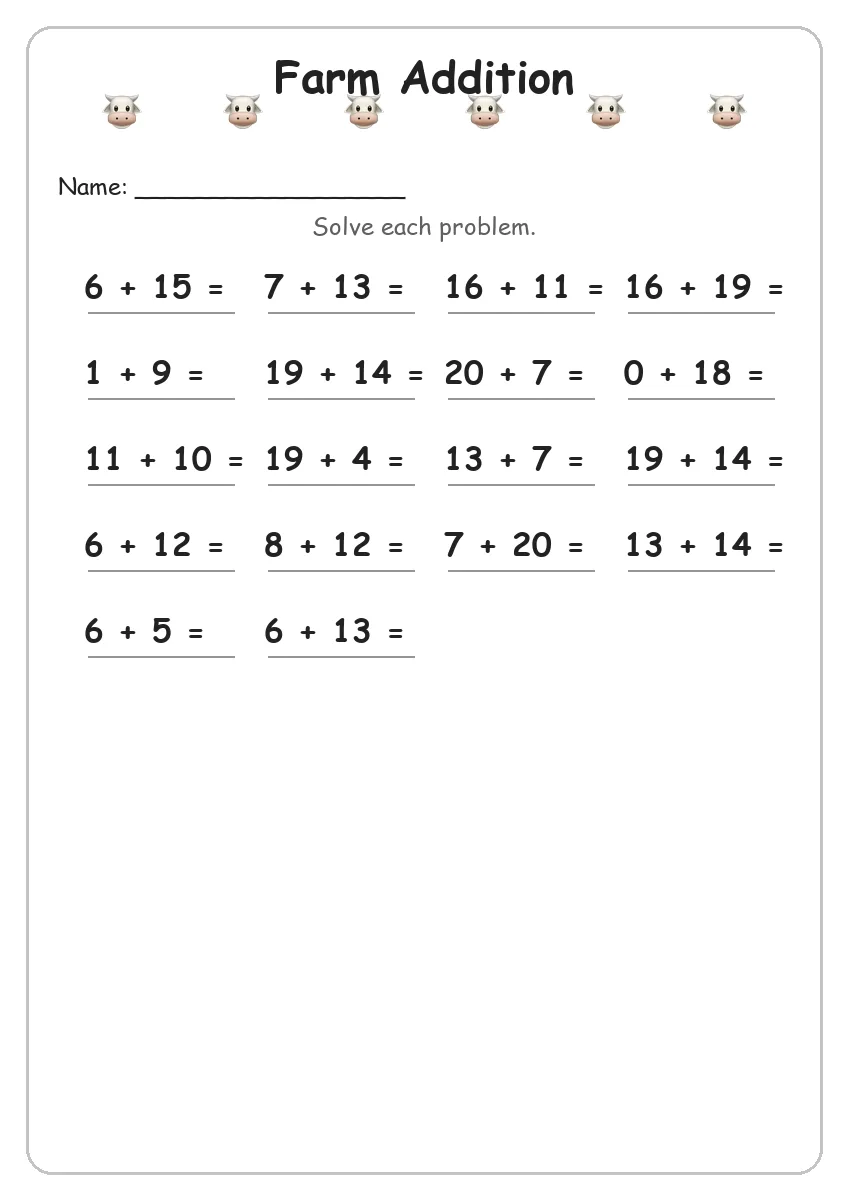 Farm Addition (Grade 2)