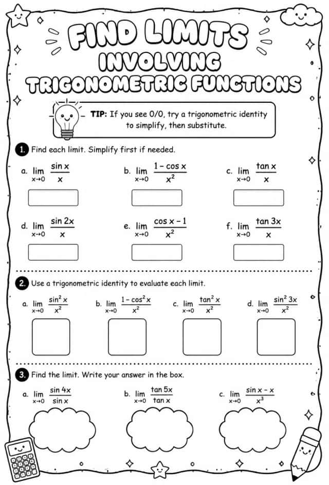 Find limits involving trigonometric functions