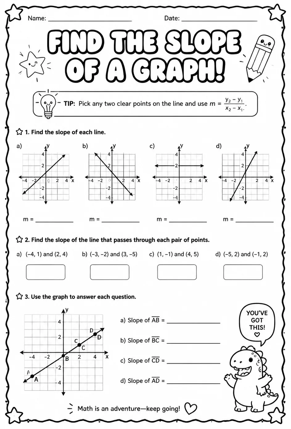Find the slope of a graph