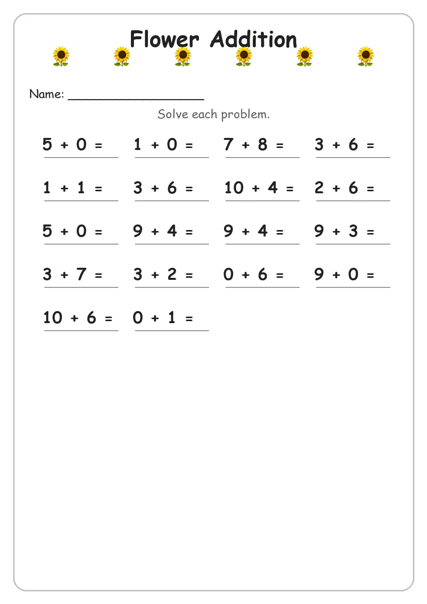 Flower Addition (Grade 1)