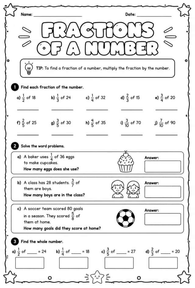 Fractions of a number