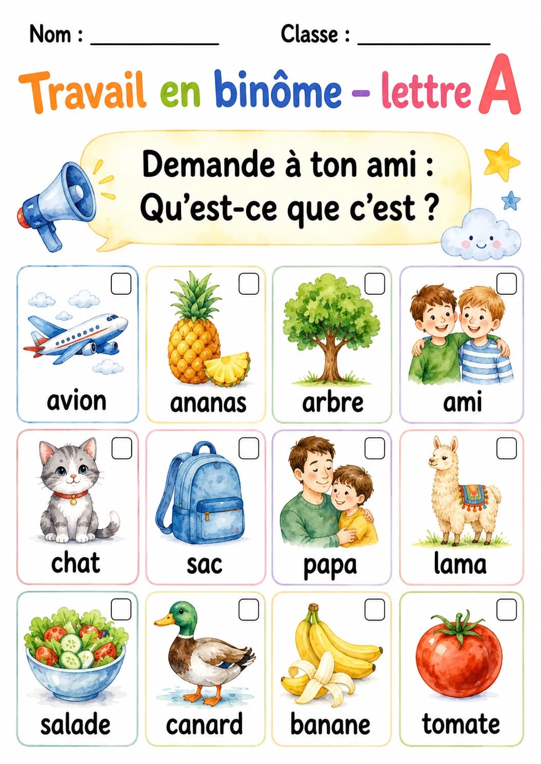 French Letter A Phonics Worksheets Pack page 3 printable worksheet preview