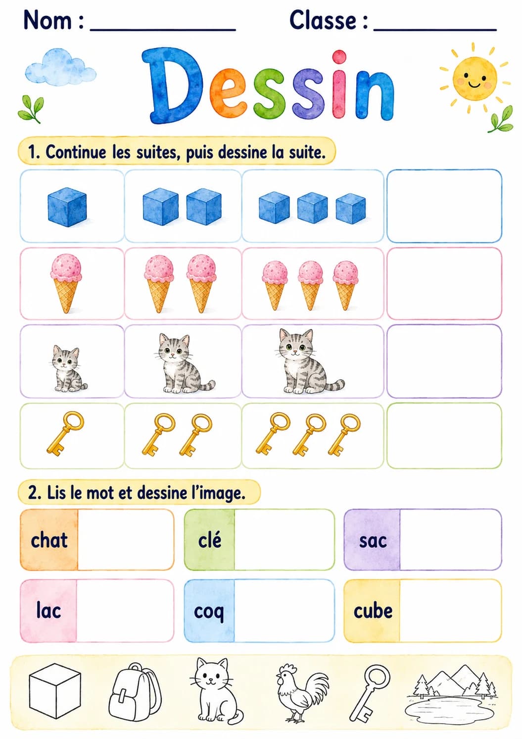 French Letter C Phonics Worksheets Pack page 3 printable worksheet preview