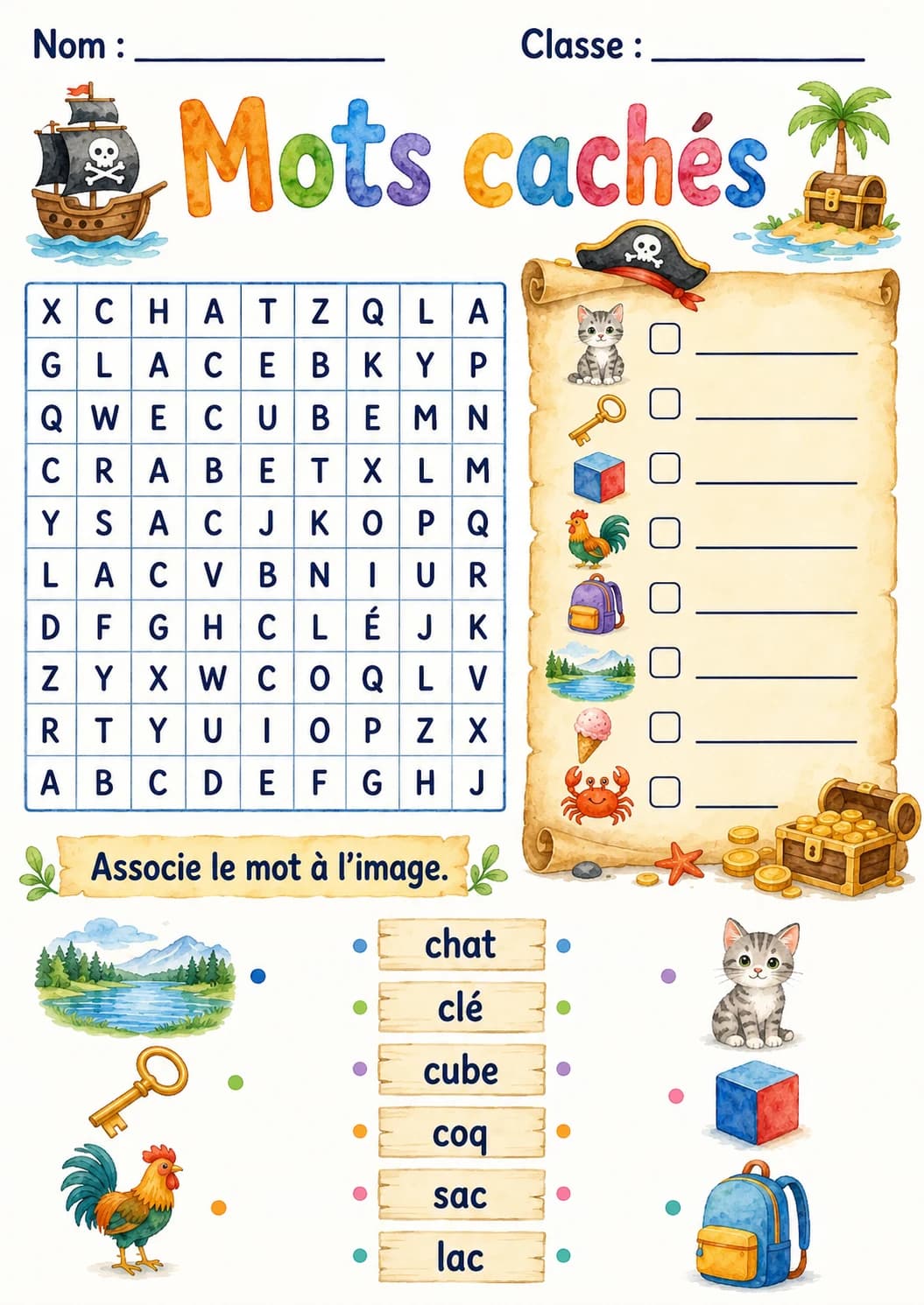 French Letter C Phonics Worksheets Pack page 7 printable worksheet preview