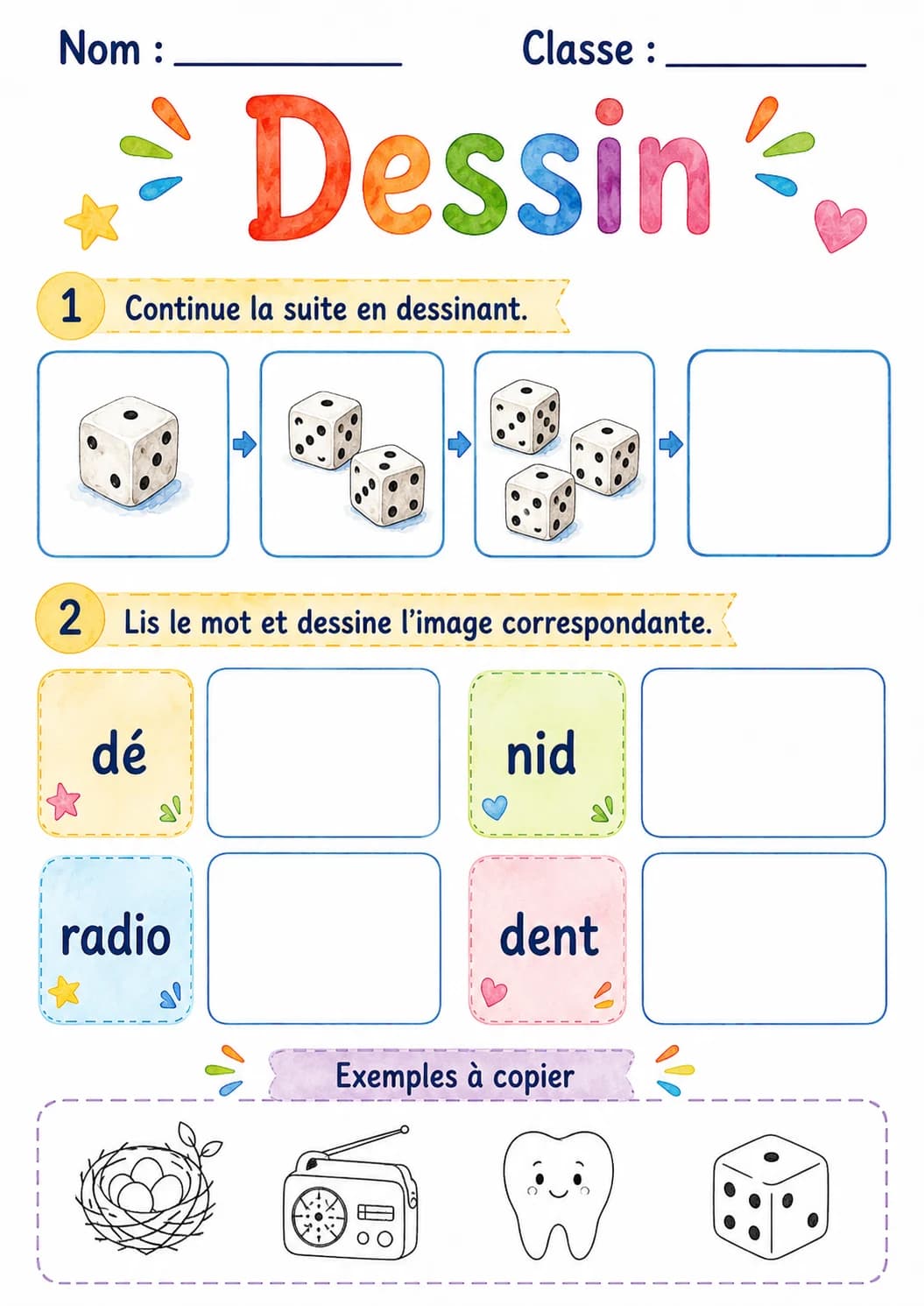 French Letter D Phonics Worksheets Pack page 3 printable worksheet preview