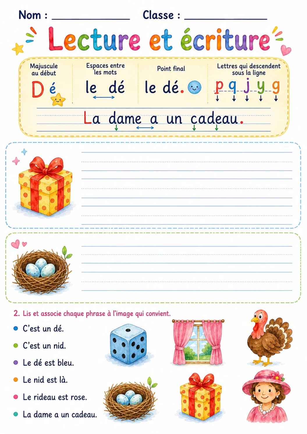 French Letter D Phonics Worksheets Pack page 10 printable worksheet preview