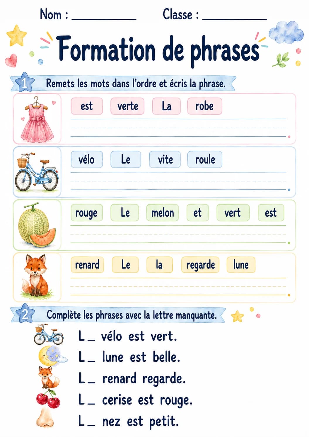 French Letter E Phonics Worksheets Pack page 6 printable worksheet preview