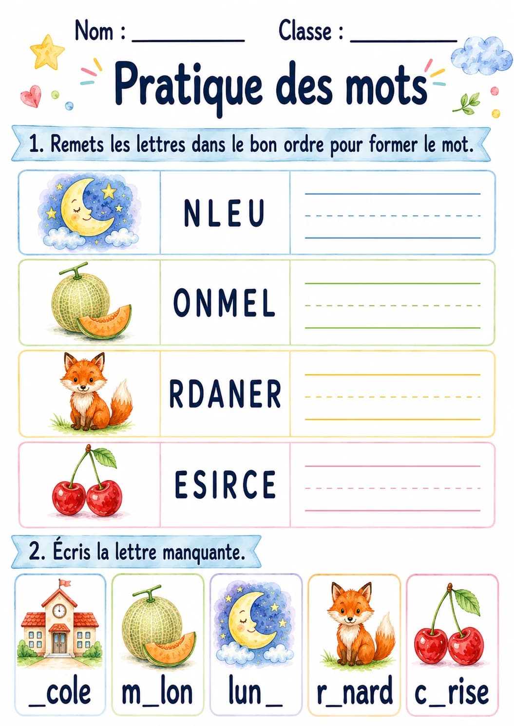 French Letter E Phonics Worksheets Pack page 10 printable worksheet preview