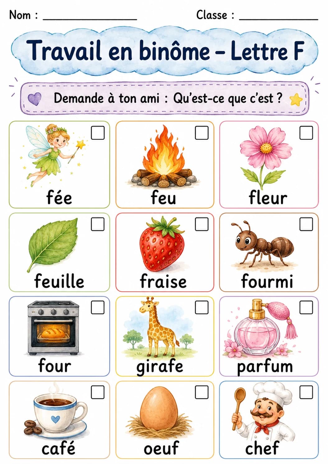 French Letter F Phonics Worksheets Pack page 5 printable worksheet preview