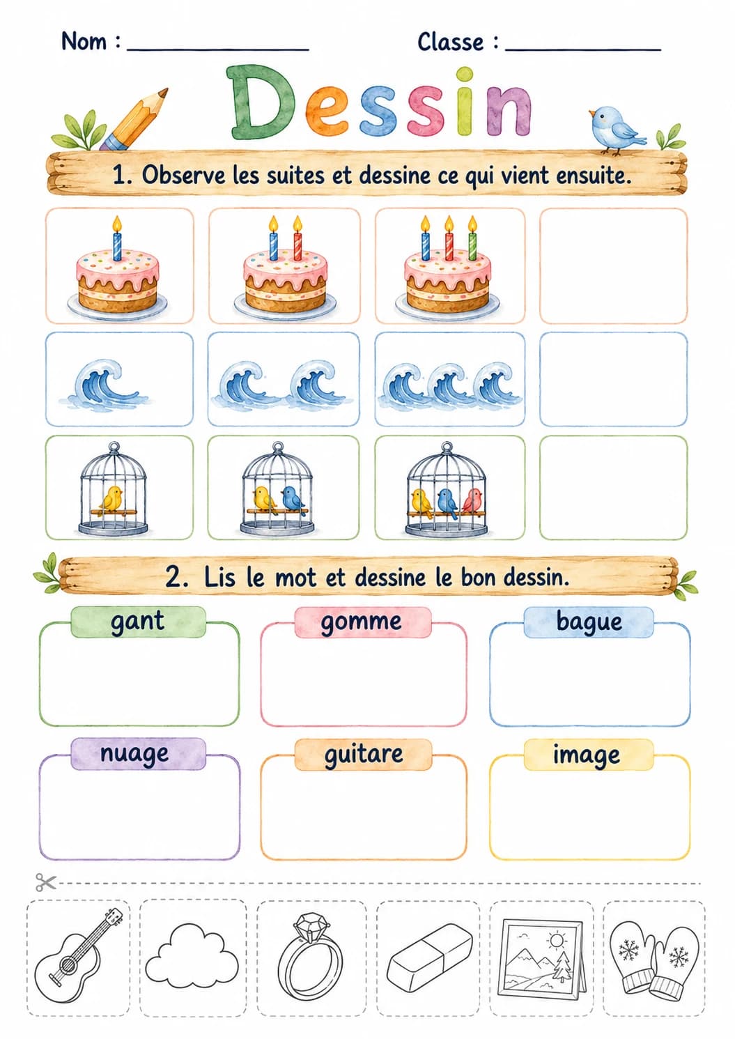 French Letter G Phonics Worksheets Pack page 3 printable worksheet preview