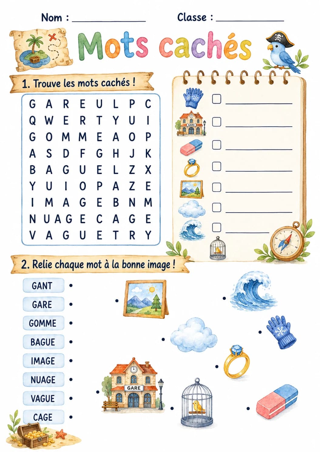 French Letter G Phonics Worksheets Pack page 6 printable worksheet preview