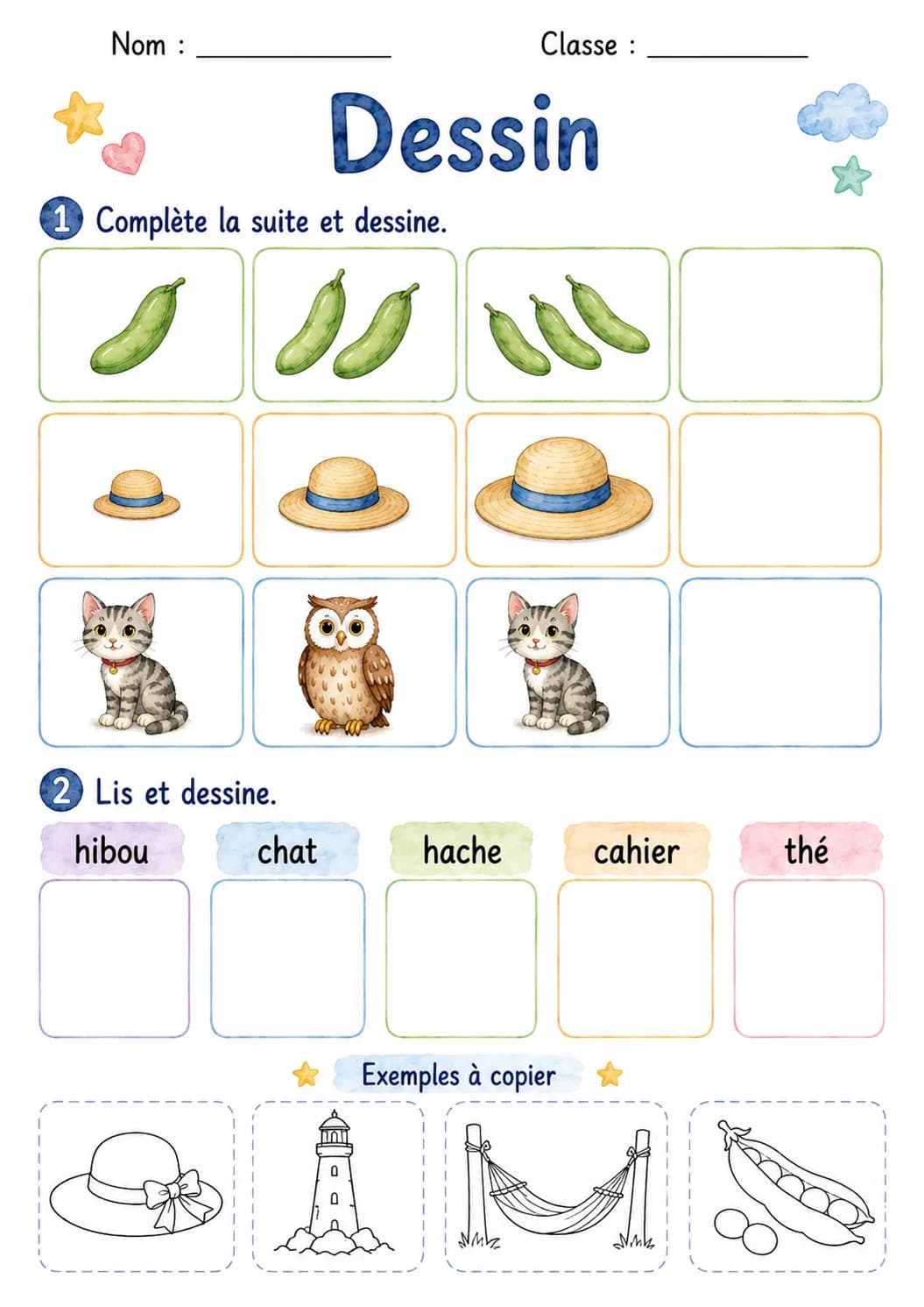 French Letter H Phonics Worksheets Pack printable worksheet pack preview from KiwiBee